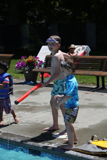 Pool party with the soccer team, 06/04
(Click on the picture for the full-size version)